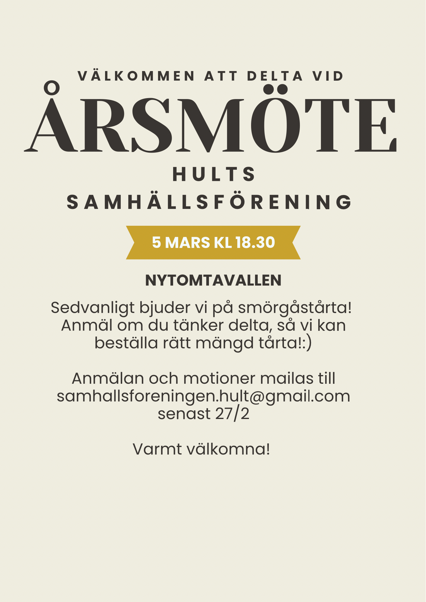 Samhällsföreningens årsmöte