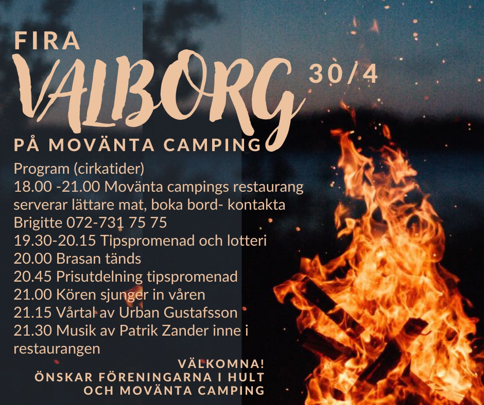 Valborg på Movänta camping